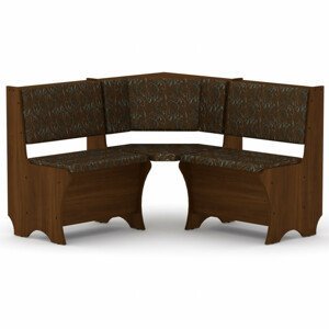 Rohová lavice CHILE (Barva dřeva: ořech, Materiál potahu: tkanina - boston brown)