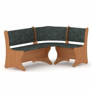 Rohová lavice ITALIA (Barva dřeva: olše, Materiál potahu: tkanina - boston grey)