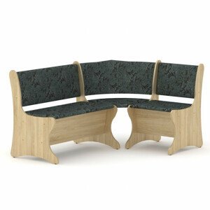 Rohová lavice ITALIA (Barva dřeva: dub sonoma, Materiál potahu: tkanina - boston grey)