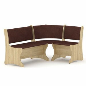 Rohová lavice ITALIA (Barva dřeva: dub sonoma, Materiál potahu: vinyl - bronz)