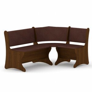 Rohová lavice ITALIA (Barva dřeva: ořech, Materiál potahu: vinyl - bronz)