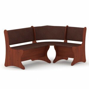 Rohová lavice ITALIA (Barva dřeva: kalvados, Materiál potahu: vinyl - bronz)
