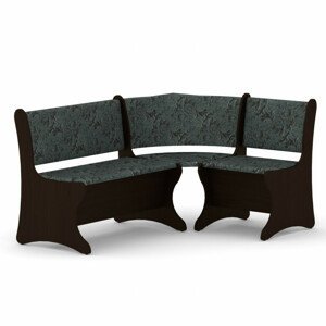 Rohová lavice ITALIA (Barva dřeva: wenge, Materiál potahu: tkanina - boston grey)