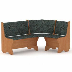 Rohová lavice KANADA (Barva dřeva: olše, Materiál potahu: tkanina - boston grey)