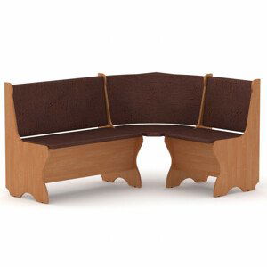 Rohová lavice KANADA (Barva dřeva: olše, Materiál potahu: vinyl - bronz)