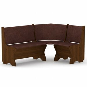 Rohová lavice KANADA (Barva dřeva: ořech, Materiál potahu: vinyl - bronz)