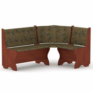 Rohová lavice KANADA (Barva dřeva: kalvados, Materiál potahu: tkanina - boston gold)
