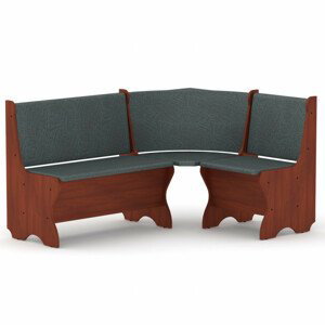 Rohová lavice KANADA (Barva dřeva: kalvados, Materiál potahu: vinyl - šedá)