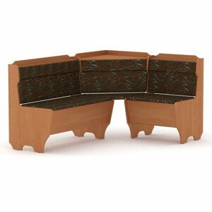 Rohová lavice KORSIKA (Barva dřeva: olše, Materiál potahu: tkanina - boston brown)