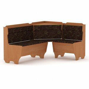 Rohová lavice KORSIKA (Barva dřeva: olše, Materiál potahu: tkanina - boston chocolate)