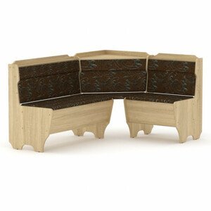 Rohová lavice KORSIKA (Barva dřeva: dub sonoma, Materiál potahu: tkanina - boston brown)