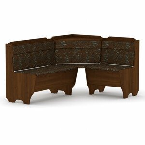 Rohová lavice KORSIKA (Barva dřeva: ořech, Materiál potahu: tkanina - boston brown)