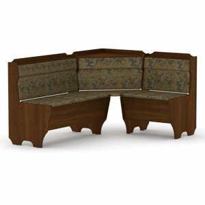 Rohová lavice KORSIKA (Barva dřeva: ořech, Materiál potahu: tkanina - boston gold)