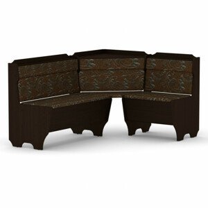 Rohová lavice KORSIKA (Barva dřeva: wenge, Materiál potahu: tkanina - boston brown)