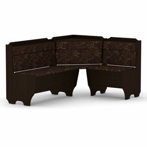 Rohová lavice KORSIKA (Barva dřeva: wenge, Materiál potahu: tkanina - boston chocolate)