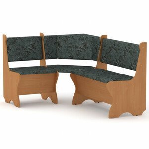 Rohová lavice KYPR (Barva dřeva: buk, Materiál potahu: tkanina - boston grey)