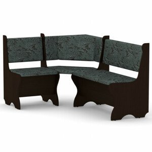 Rohová lavice KYPR (Barva dřeva: wenge, Materiál potahu: tkanina - boston grey)