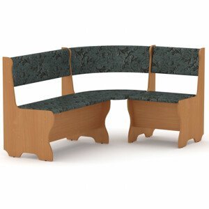 Rohová lavice MALTA (Barva dřeva: buk, Materiál potahu: tkanina - boston grey)