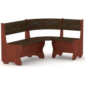 Rohová lavice MALTA (Barva dřeva: kalvados, Materiál potahu: tkanina - boston brown)