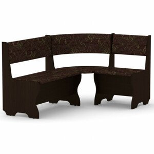 Rohová lavice MALTA (Barva dřeva: wenge, Materiál potahu: tkanina - boston chocolate)