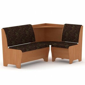 Rohová lavice MARSEI (Barva dřeva: olše, Materiál potahu: tkanina - boston chocolate)