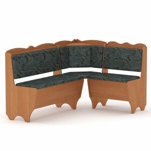 Rohová lavice RHODOS (Barva dřeva: olše, Materiál potahu: tkanina - boston grey)