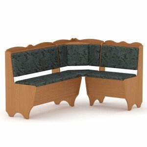 Rohová lavice RHODOS (Barva dřeva: buk, Materiál potahu: tkanina - boston grey)