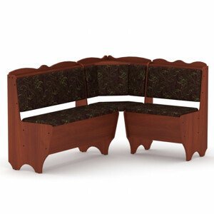 Rohová lavice RHODOS (Barva dřeva: kalvados, Materiál potahu: tkanina - boston chocolate)