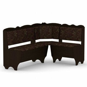 Rohová lavice RHODOS (Barva dřeva: wenge, Materiál potahu: tkanina - boston chocolate)
