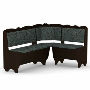 Rohová lavice RHODOS (Barva dřeva: wenge, Materiál potahu: tkanina - boston grey)