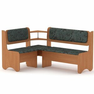 Rohová lavice SOFIA (Barva dřeva: olše, Materiál potahu: tkanina - boston grey)