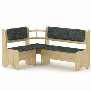 Rohová lavice SOFIA (Barva dřeva: dub sonoma, Materiál potahu: tkanina - boston grey)