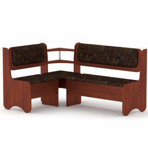 Rohová lavice SOFIA (Barva dřeva: kalvados, Materiál potahu: tkanina - boston chocolate)