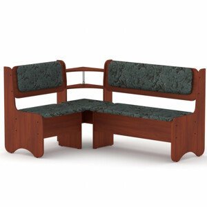 Rohová lavice SOFIA (Barva dřeva: kalvados, Materiál potahu: tkanina - boston grey)