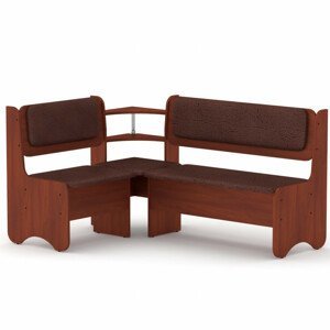 Rohová lavice SOFIA (Barva dřeva: kalvados, Materiál potahu: vinyl - bronz)