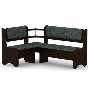 Rohová lavice SOFIA (Barva dřeva: wenge, Materiál potahu: tkanina - boston grey)