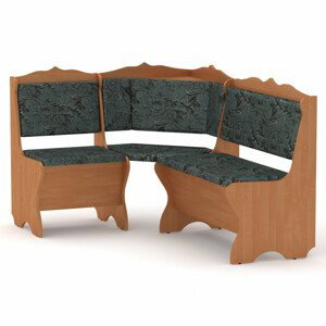 Rohová lavice SYRIE (Barva dřeva: olše, Materiál potahu: tkanina - boston grey)