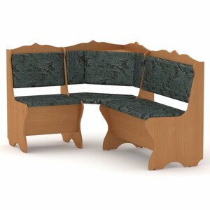 Rohová lavice SYRIE (Barva dřeva: buk, Materiál potahu: tkanina - boston grey)