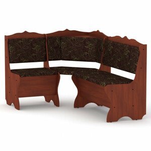 Rohová lavice SYRIE (Barva dřeva: kalvados, Materiál potahu: tkanina - boston chocolate)