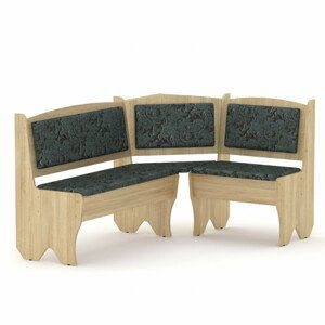 Rohová lavice TEXAS (Barva dřeva: dub sonoma, Materiál potahu: tkanina - boston grey)