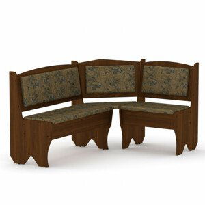 Rohová lavice TEXAS (Barva dřeva: ořech, Materiál potahu: tkanina - boston gold)
