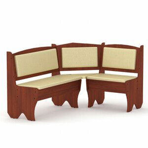 Rohová lavice TEXAS (Barva dřeva: kalvados, Materiál potahu: vinyl - slonová kost)
