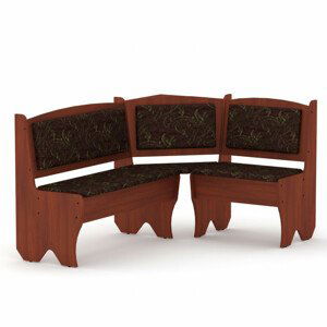 Rohová lavice TEXAS (Barva dřeva: kalvados, Materiál potahu: tkanina - boston chocolate)