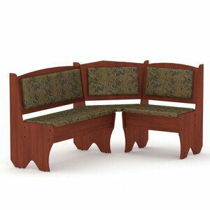 Rohová lavice TEXAS (Barva dřeva: kalvados, Materiál potahu: tkanina - boston gold)