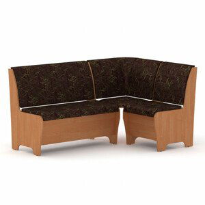 Rohová lavice TUNIS (Barva dřeva: olše, Materiál potahu: tkanina - boston chocolate)