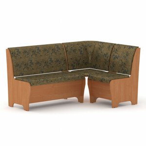 Rohová lavice TUNIS (Barva dřeva: olše, Materiál potahu: tkanina - boston gold)
