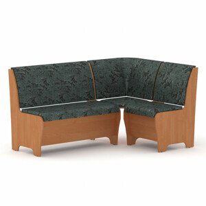 Rohová lavice TUNIS (Barva dřeva: olše, Materiál potahu: tkanina - boston grey)