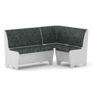Rohová lavice TUNIS (Barva dřeva: bílá, Materiál potahu: tkanina - boston grey)