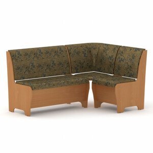 Rohová lavice TUNIS (Barva dřeva: buk, Materiál potahu: tkanina - boston gold)