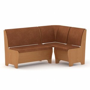 Rohová lavice TUNIS (Barva dřeva: buk, Materiál potahu: tkanina - boston grey)